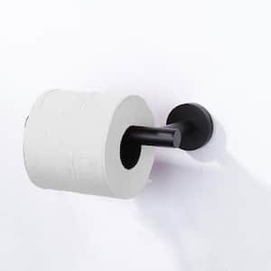 Matte Black Wall-Mount Single Post Toilet Paper Roll Holder for Bathroom, Washroom, Kitchen in Stainless Steel