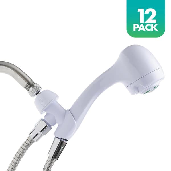Niagara Conservation Earth Spa 3-Spray with 2 GPM 2.7-in. Wall Mount Handheld Shower Head in White, (12-Pack)