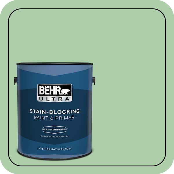 BEHR ULTRA 1 gal. #450D-4 Garden Room Extra Durable Satin Enamel Interior Paint & Primer