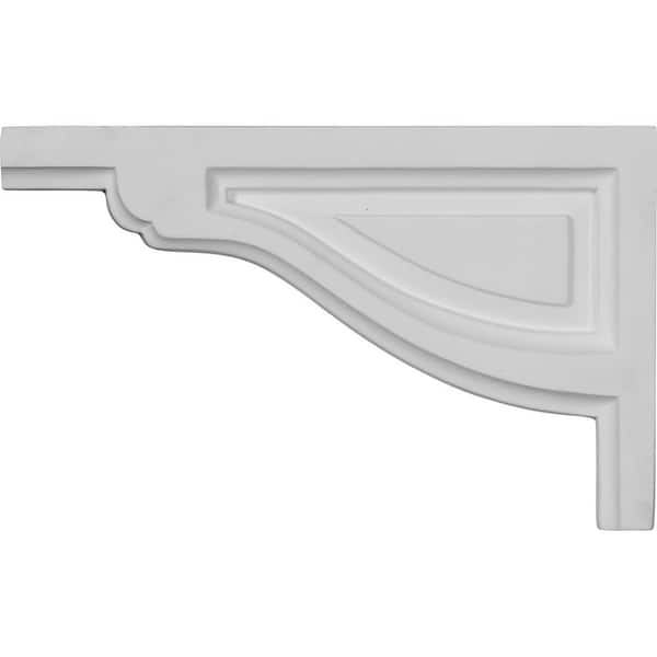 Ekena Millwork 1/2 in. x 8 in. x 5 in. Polyurethane Left Small Traditional Stair Bracket Moulding