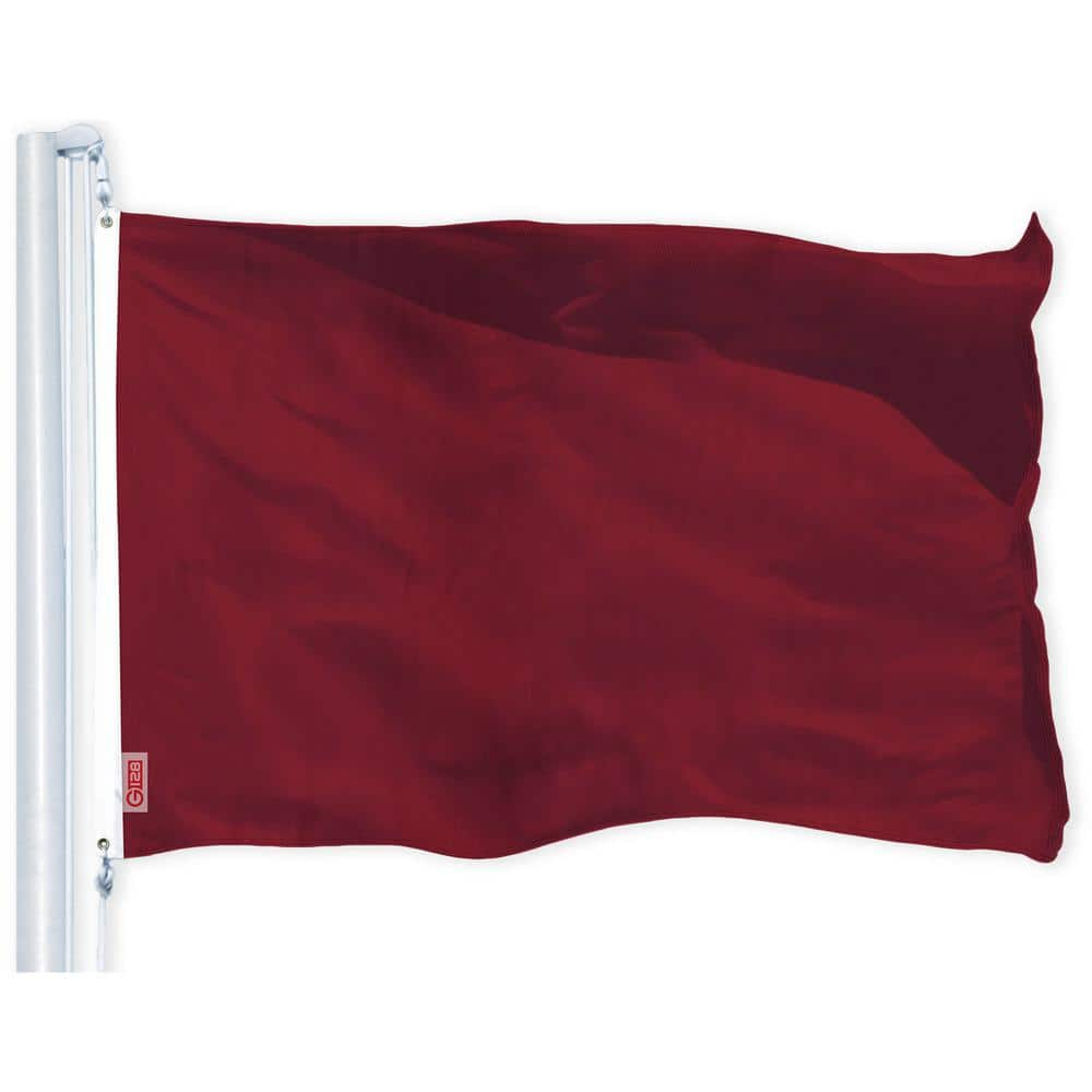 G128 4 ft. x 6 ft. Polyester Burgundy Printed Flag 150D BG 1PK