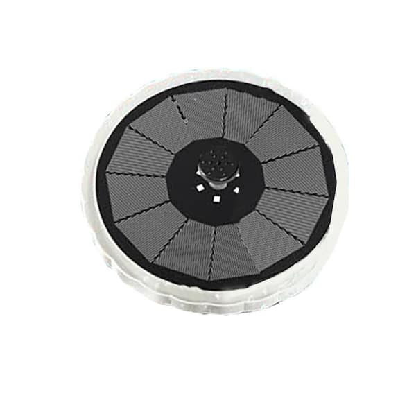 Phewnyzo Black Solar Bird Bath Fountain with 7.87in Plastic Design, LED Color Lights, 7 Nozzles, Water Shortage Protection