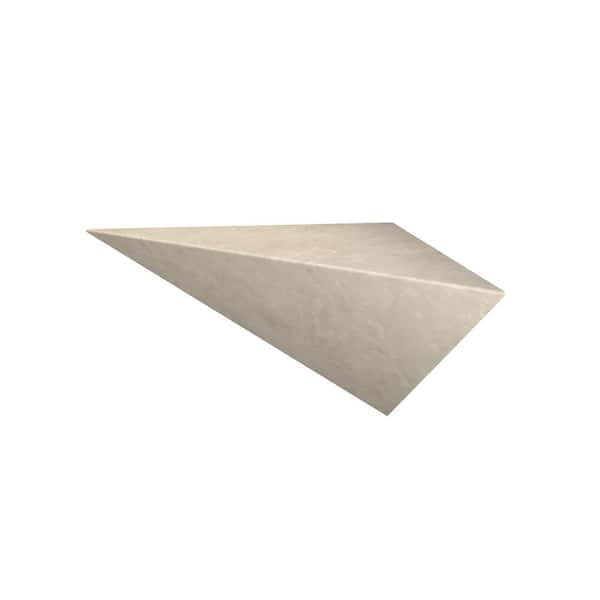 FlexStone 14 in. L x 27 in. W x 14 in. H Floating Corner Seat in Creme Travertine