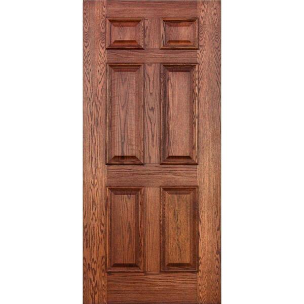 Koch Elite Dual Clad Entry 36 in, x 80 in. Red Oak Prehung Front Door 4-9/16 in. Primed Frame Bronze Sill Double Bore w/ Brickmold RH-DISCONTINUED