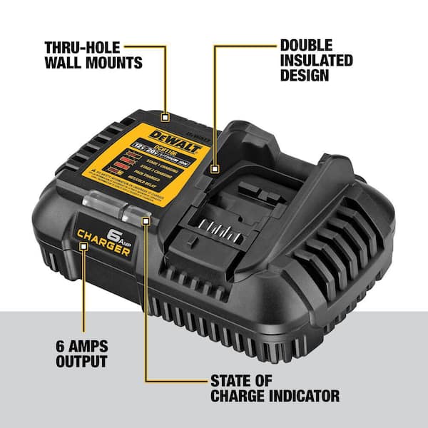 DEWALT 6 Amp Battery Charger DCB1106 - The Home Depot