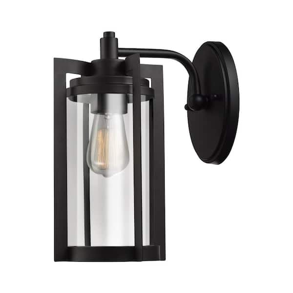 Globe Electric Theo 1-Light Bronze Outdoor Wall Lantern Sconce