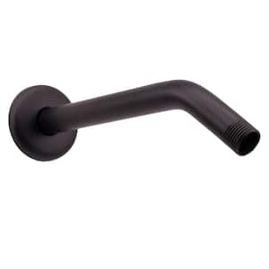 1/2 in. IPS x 10 in. Round Wall Mount Shower Arm with Sure Grip Flange, Oil Rubbed Bronze