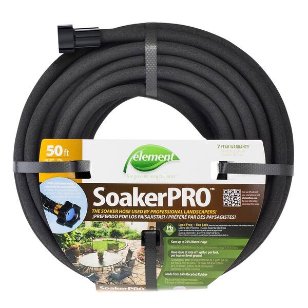 One Stop Gardens 50 Ft Flat Soaker Hose - Heavy Duty 3/4in Thread, Nylon Garden Watering Hose