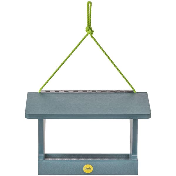 BIRDS choice Hopper Bird Feeder Color Pop Collection in Lake Blue Recycled Plastic
