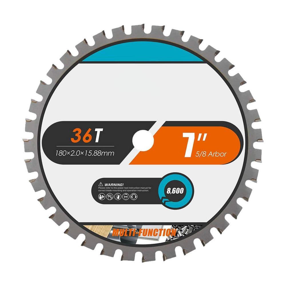 7 in. 36-Tooth Wood Aluminum Non-Ferrous Metal Cutting Carbide Saw Blade Power Tool Accessory 1 Piece price history on PriceWatchPro
