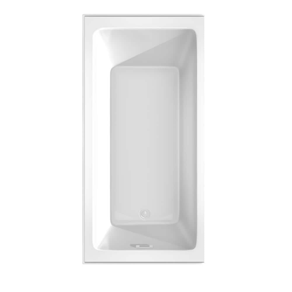 Grayley 66'' White Acrylic Alcove Soaking Bathtub