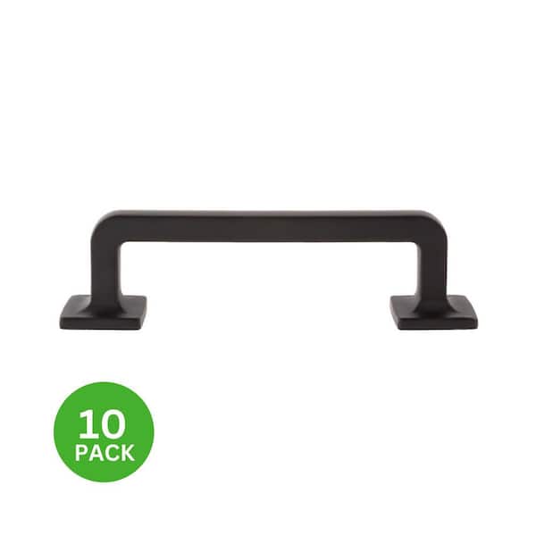 10-Pack Boise 3-1/2 in. (89 mm) Center-to-Center Traditional Matte Black Bar Drawer Pull