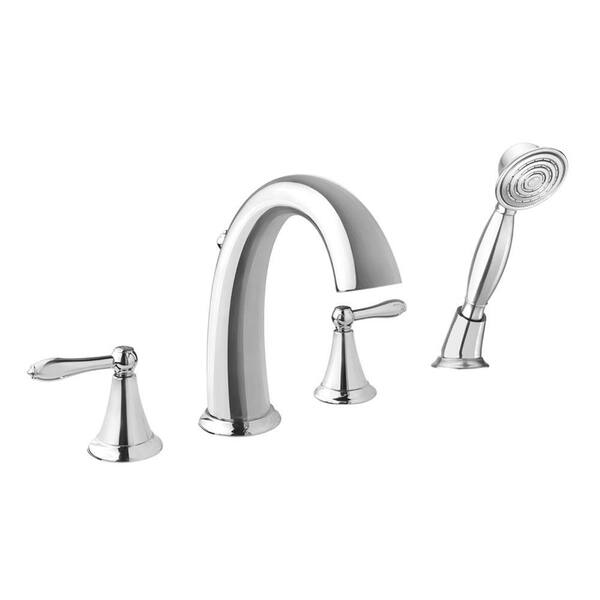 Fontaine Montbeliard 2-Handle Deck-Mount Roman Tub Faucet with Handshower in Chrome