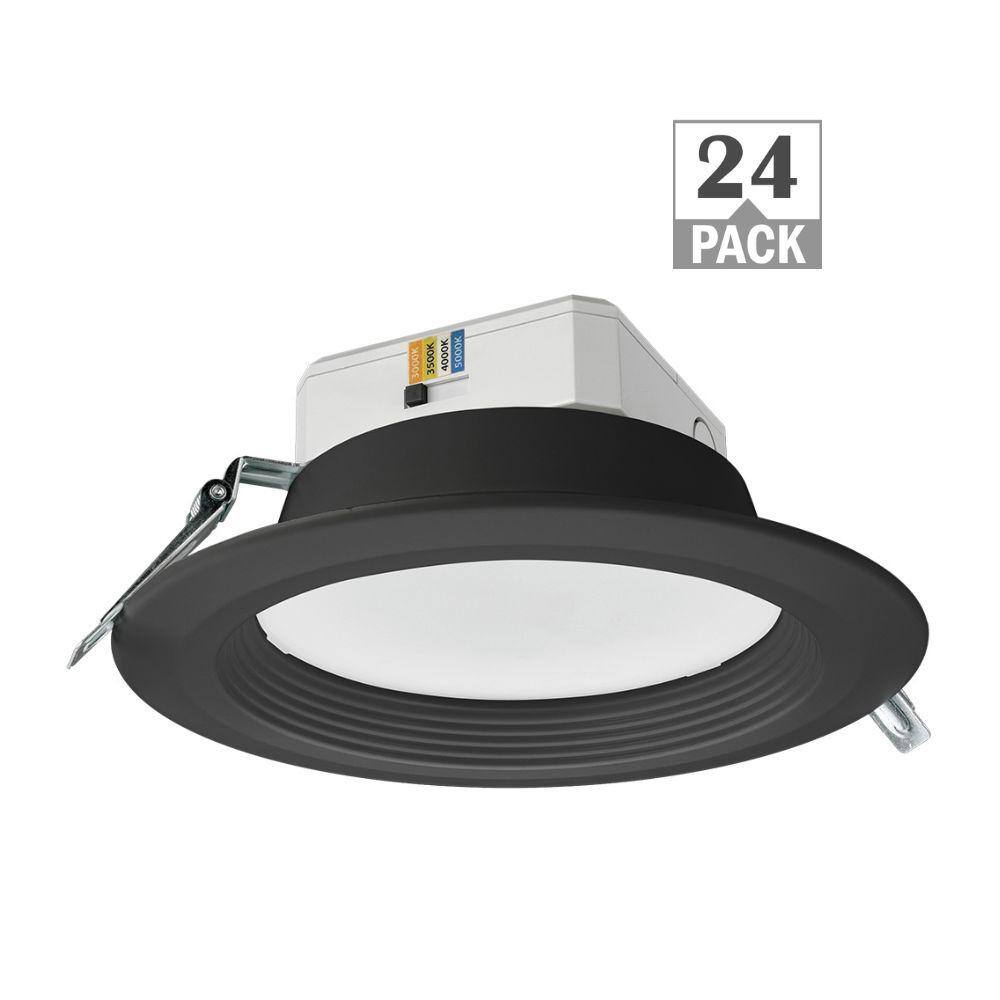 ETi 8 in. Canless Black Adjustable CCT 3000 Lumens New Construction