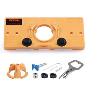 Concealed Hinge Jig, Cabinet Hinge Jig with C-Type Clamp and Accessories, PA66 Nylon and Steel Material