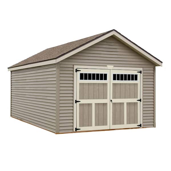 Best Barns Weston 12 x 20 ft. Prepped for Vinyl Garage Kit without Floor weston1220 The Home Depot