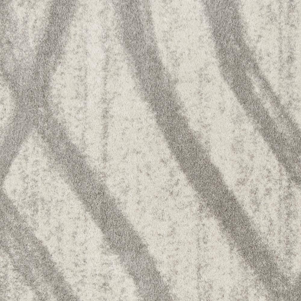 Adirondack Cream and Grey Square Synthetic Area Rug