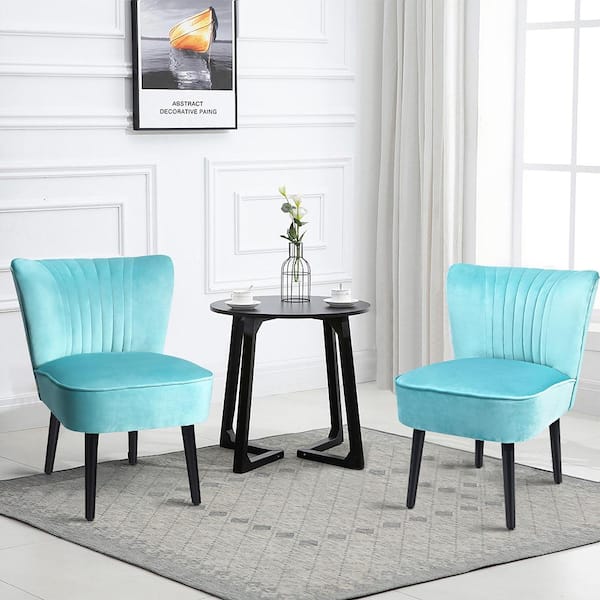 turquoise upholstered chairs