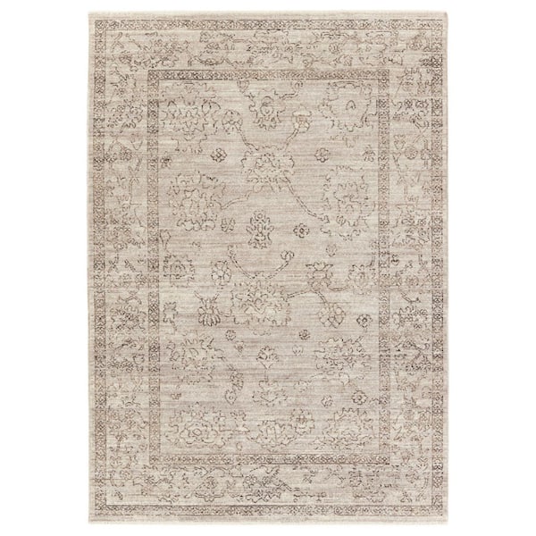 Jaipur Living Camille Gray/Brown 8 ft. x 10 ft. Floral Area Rug