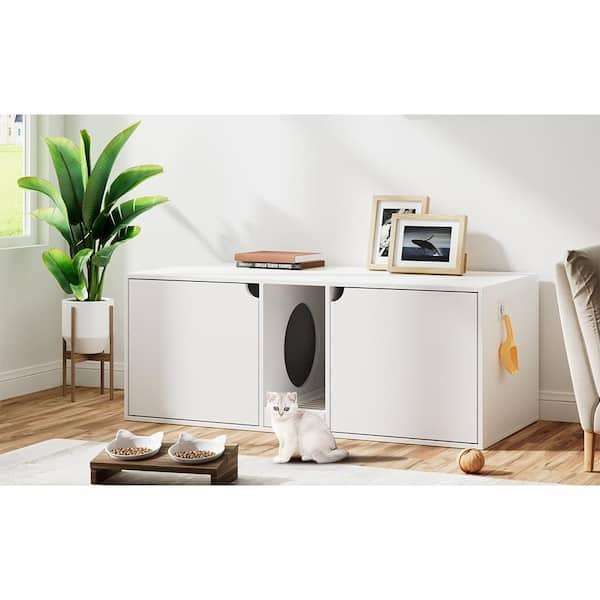 Litter box side table best sale