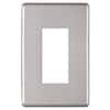 Hampton Bay Kentley Screwless 1-Gang Decorator/Rocker Steel Wall Plate ...