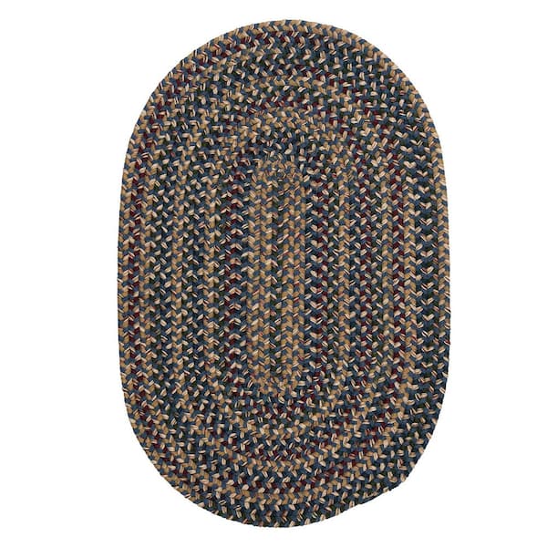 Colonial Mills Winchester Blue 8 ft. x 10 ft. Oval Braided Area Rug