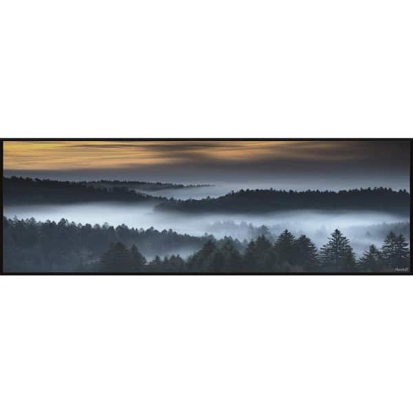 Unbranded "Morning on the River" by Marmont Hill Floater Framed Canvas Nature Art Print 10 in. x 30 in.