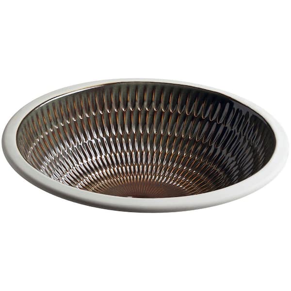 KOHLER Derring Vitreous China Undermount Oval Bathroom Sink in Bourbon Rutile