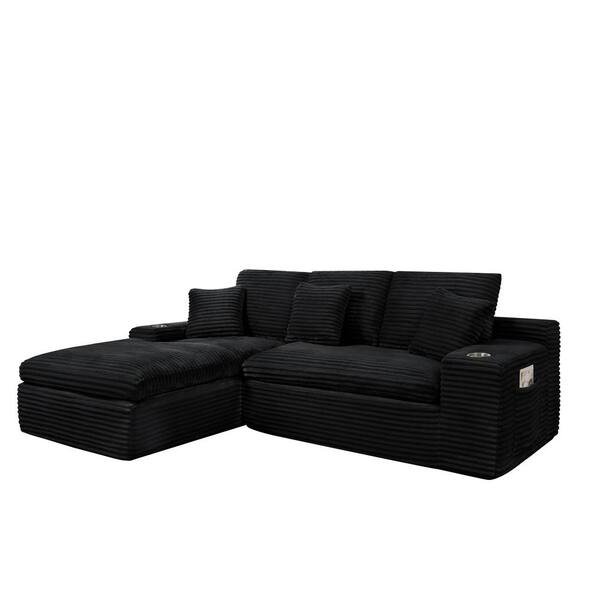 Seafuloy 4-Seats Modular Sectional 98 in. W Armless Fabric L