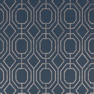 Geo Navy Removable Peel and Stick Wallpaper