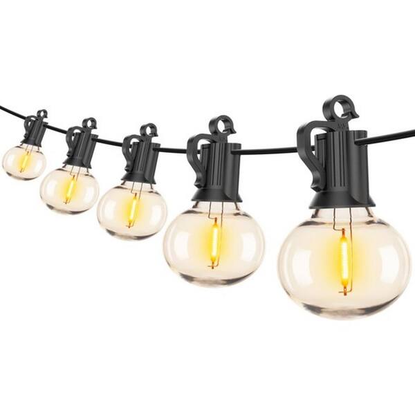 Brightown 25-Light 58 ft. Outdoor Plug-In Integrated LED Globe String -Light