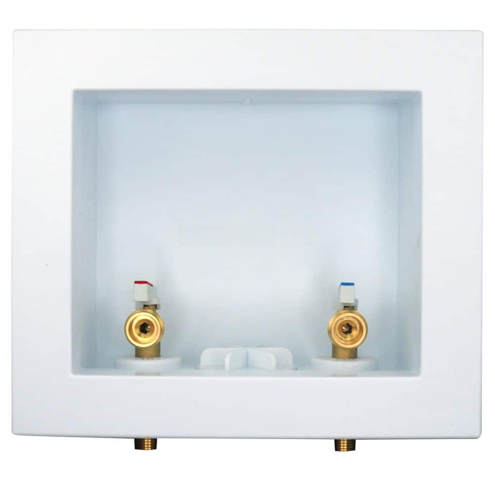 Everbilt 1/2 in. Brass SWT/MNPT Washing Machine Outlet Box EBMSBOXWM ...