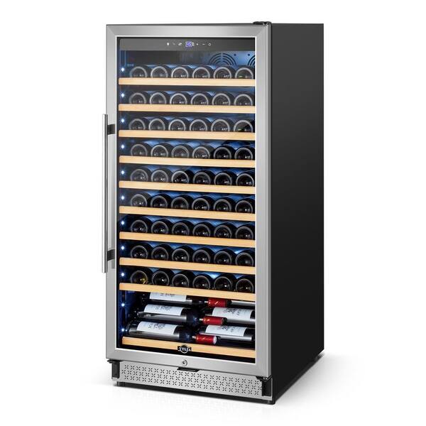 Tylza 24 in. 110Bottle BuiltIn and Free Standing Wine Cooler with Childproof Lock and Two Keys