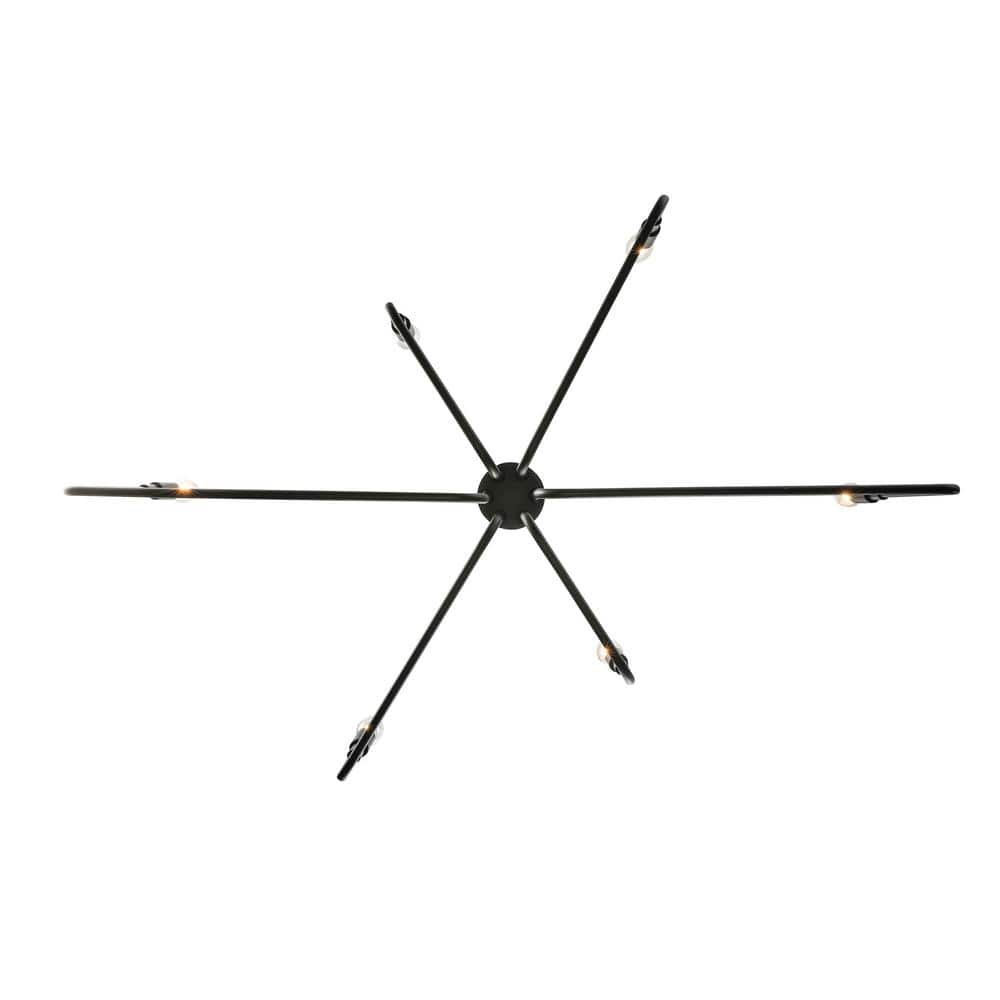 Charlotte 36'' Modern Farmhouse Black Chandelier with Adjustable Height
