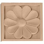 5/8 in. x 3 in. x 3 in. Unfinished Wood Lindenwood Small Medway Rosette