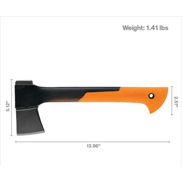 Justincity 14 in. Wood Handle Hatchet, 1.5lb X7 Lightweight Wood