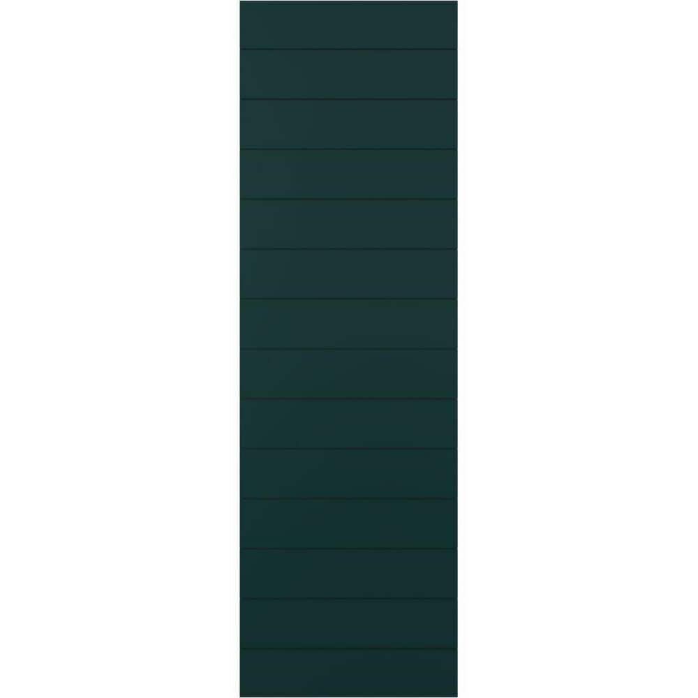 12 in. x 40 in. True Fit PVC Horizontal Slat Modern Style Fixed Mount Board and Batten Shutters Pair in Thermal Green price history on PriceWatchPro