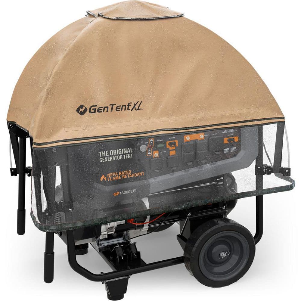 Larger Open Frame Generator Running Cover (XL Size, Standard Edition, Tan) with Universal Steel Clamp Kit price history on PriceWatchPro