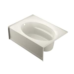 PROJECTA 60 in. L x 42 in. W Acrylic Left Drain Oval in Rectangle Alcove Bathtub in Oyster