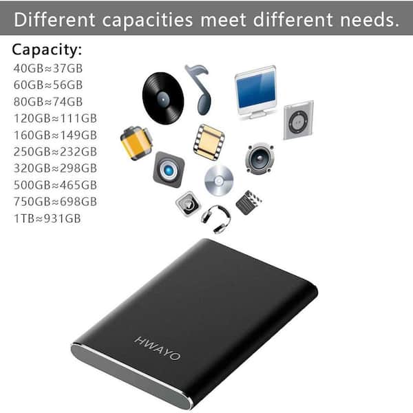 EKIEUDL 1TB Portable External Hard Drive, USB3. 1 Gen 1 Type