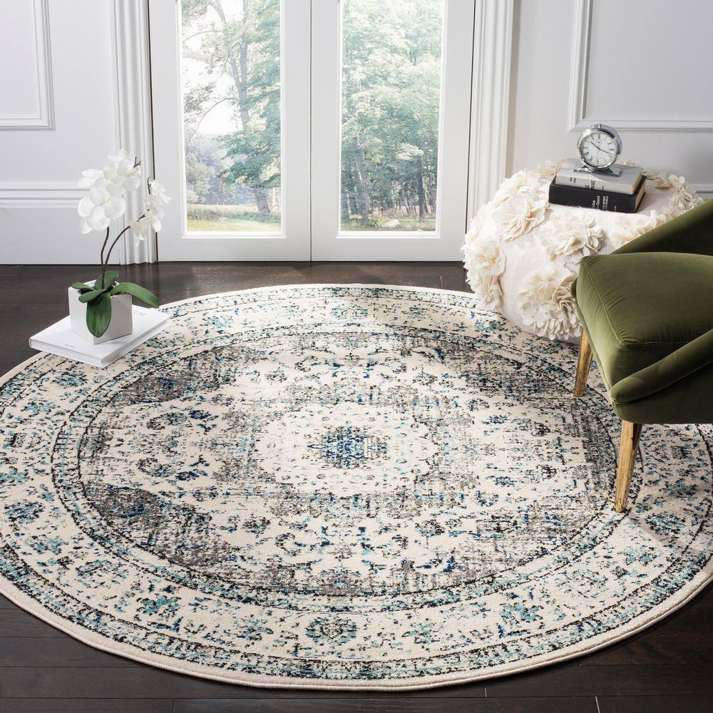 Evoke 8 ft. x 10 ft. Gray/Ivory Border Area Rug - thumbnail 2