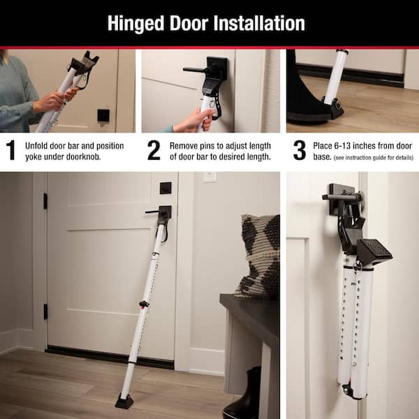 2Pcs Door Flush Bolts -Concealed Security Door Locks for Composite  Doors,Wood Doors,Double Doors etc - 8 inches