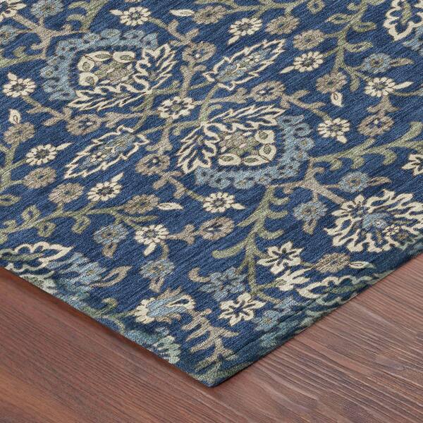 Chantille Machine Washable Indoor/Outdoor Abstract ACN2634 Navy 2 ft. x 3 ft. Accent Rug