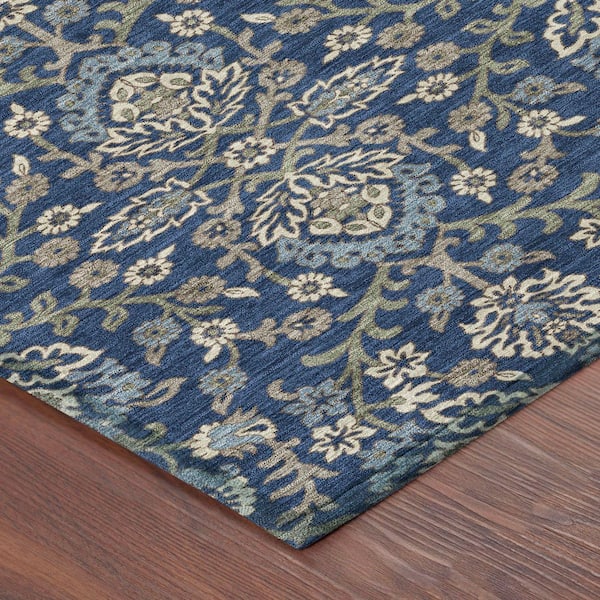 Chantille Machine Washable Indoor/Outdoor Abstract ACN2634 Navy 5 ft. x 7 ft. 6 in. Area Rug