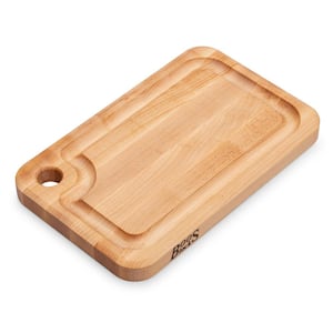 Block 16 in. x 10 in. Rectangle Maple Wood Cutting Board with Juice Groove, Maple