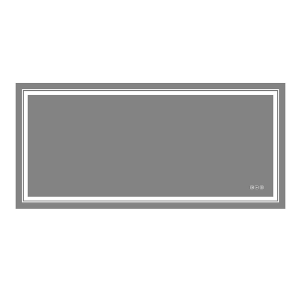 Miscool Anky 55 in. W x 30 in. H Rectangular Frameless Wall Mounted LED Bathroom Vanity Mirror