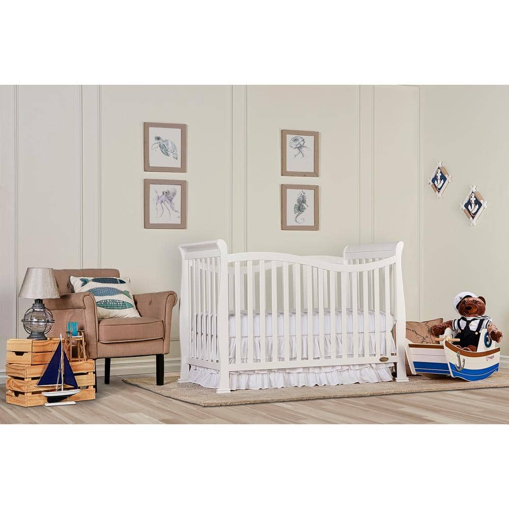 White Greenguard Certified 7-in-1 Convertible Crib