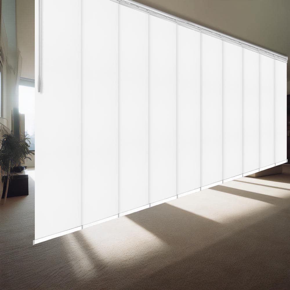 Alabaster 120 in. - 218 in. W x 116 in. L Adjustable 10-Panel White Double Rail Panel Track with 23.5 in. Slates price history on PriceWatchPro