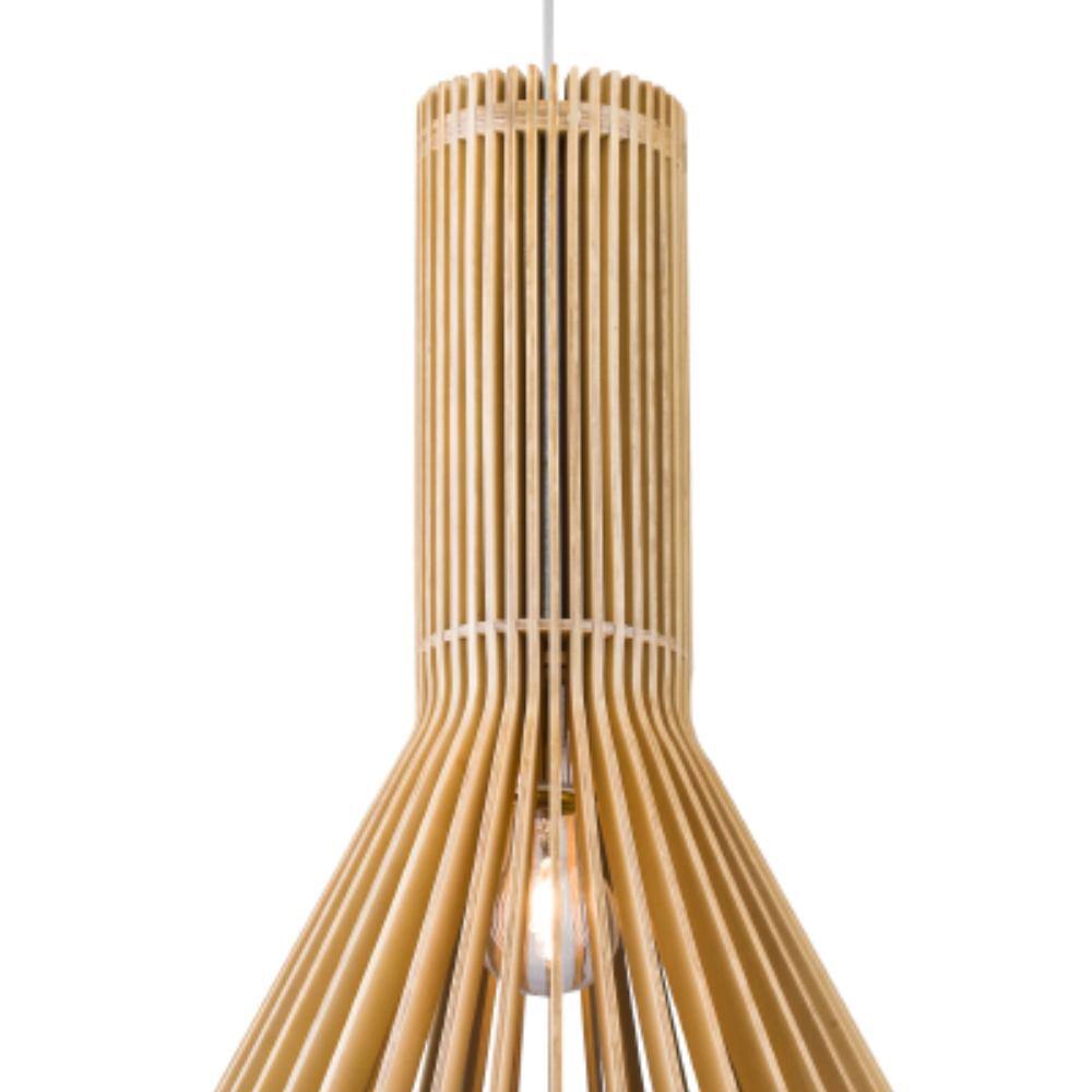 Bethel Wood Cage Frame 15.7" Modern Pendant Light