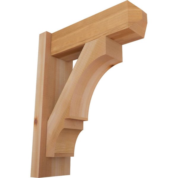 Ekena Millwork 6 in. x 20 in. x 16 in. Western Red Cedar Balboa Craftsman Smooth Outlooker